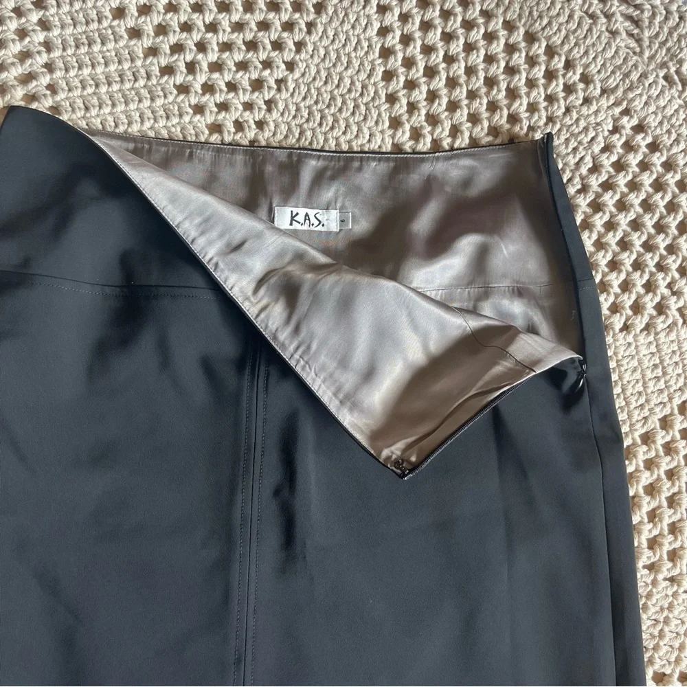 KAS New York Black Pencil Skirt, Lined, Size 6